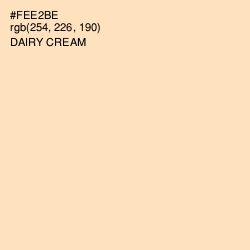 #FEE2BE - Dairy Cream Color Image